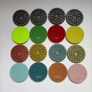 4 Inch Resin Bonded Diamond Concrete Floor Polishing Pads Dry and Wet Use OEM Customizable