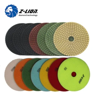 4 Inch Resin Flexible Wet Diamond Polishing Pads Marble Granite Polishing Pads Diamond