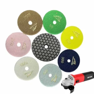 4 Step Dry Polishing Pads Dry Polishing Stone Pads Wet Diamond Polishing Pads for Granite and Marble