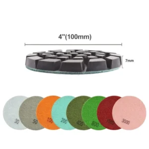 4 inch 7 mm Thickness Diamond Floor Polishing Pads for Concrete Floor