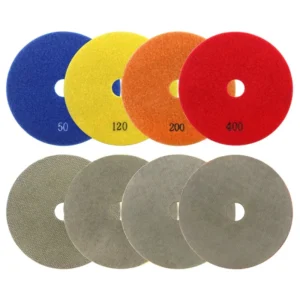 4in/100mm Electroplated Diamond Polishing Pads Granite Marble Tile Polishing Disc Abrasive Pads Grinding Pad for Angle Grinder
