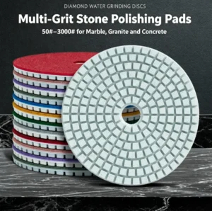 4inch Diamond Wet Polishing Pad OEM High Hardness Abrasive Pad For Granite Marble Quartz Concrete