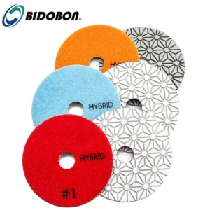 4inch Quartz Marble Granite Flexible Wet Diamond 3 Step Polishing Pads