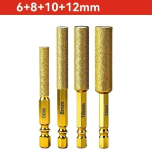 4pcs Diamond Core Bits 60mm Length Dry Drilling Thread Hexagonal Shank Core Hole Saw Ceramic Tile Granite Marble Crown Drilling