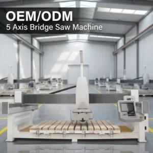 5 Axis CE Certification CNC Granite Stone 5+1 Axis Bridge Saw Cutting Machine with Waterjet Combo