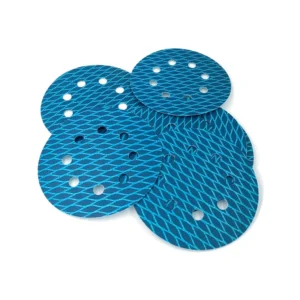 5 inch 8 hole Blue Disc Sandpaper Diamond shaped Dry wet Dual use Velvet Backing Sandpaper Diamond shaped Grid Sanding Polish