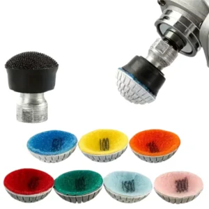 50# To 3000# 2 Inch Convex Bowl Shape Diamond Polishing Pads For Stone Marble Granite Wet Polishing On Angle Grinder