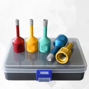 5PC Diamond Core Drill Bit Set M14 Thread Vacuum Brazed Hole Saw Cutter for Marble Tile Porcelain Stoneware Ceramic