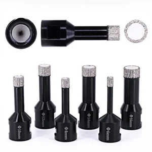 6-35mm Vacuum Brazed Diamond Core Drill Bits M14 Thread Spray Paint Finish 3-Year Warranty for Granite Marble