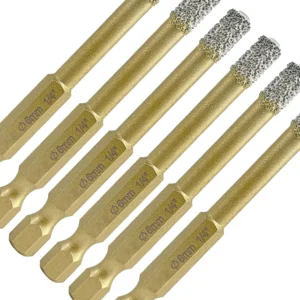 6mm 8mm 10mm 12mm Brazed Diamond Drill Bits with Hex Shank for Dry or Wet Drilling on Porcelain Ceramic Tile Granite Marble
