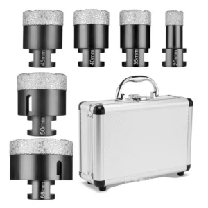 6pcs Dry Cutting Hole Cutter Vacuum Brazed Diamond Tip Core Drill Bit Hole Saw for Marble Granite Glass Porcelain Ceramic Tile