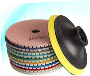 7 Step Granite Marble Stone Quartz Polishing Wet Polishing Pads with Flexible Diamond Resin for Stone Care