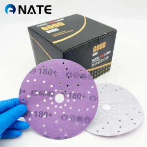 737U 6 Inch 150mm Multi-Hole Purple Ceramic Sand Disc Automotive Repair Abrasive Sandpaper OEM Support