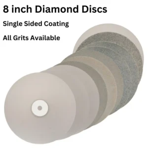 8″ Diamond Sanding Grinding Disc Diamond Flat Lap Disk Polishing Discs Abrasive Wheel for Gemstone Ceramics Stone Glass Crystals