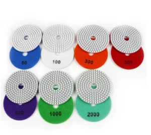 8 PCS Set 100 mm 4 Inch Diamond Dry Polishing Pad Kit Sanding Disc for Marble Granite Quartzite Masonry Working Tool OEM