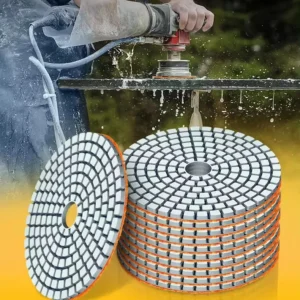 8 Piece Set 4 Inch Wet Dry Diamond Polishing Pads for Angle Grinder for Granite Stone Concrete Floorboard Making Machinery
