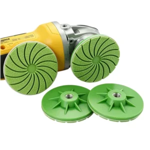 80mm Round Edge Polishing Pad M10 Thread Stone Grinding Disc Tile Marble Granite Quartz Slab Sanding
