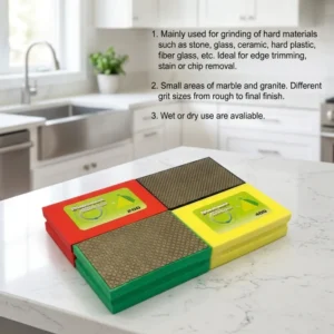 95*55mm Diamond Hand Polishing Pads for Tile Glass Abrasive Grinding Block Stone Marble Ceramic Sanding Disc