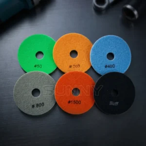 A Grade 100mm Dry Diamond Polishing Buffing Pads OEM ODM for Car Bodies and Stone Concrete