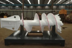 AUGER BIT Robot Weld Hard Rock Tool For Soilmec SR90 Drilling Rig Piling AUGER BIT Heat Treated Factory For Gravel