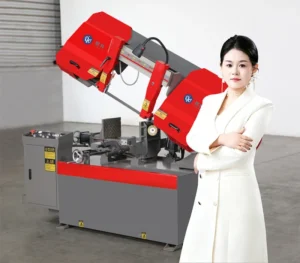 Automatic Horizontal CNC Band Saw Machine Metal Cutting with Gear Core Components Mechanical Tension Method