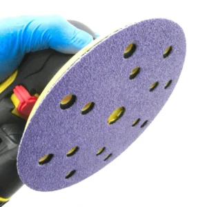 Ceramic Abrasive Disc Purple Sanding Disc 6 Inch 15 Holes 150 Mm Hook and Loop Sand Paper for Automotive Sandpaper