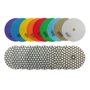 Dia 4in 100mm Dry Flexible Resin Bond Diamond Polishing Pad Sanding Disc for Stone Marble Tile Polishing Disc Abrasive Tools