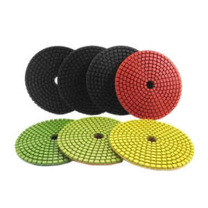 Diamond 100mm Flexible Ceramic Concrete Polishing Pad for Granite Engineered Stone Wet Use Buffing Pads with OEM Customization