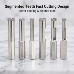 Diamond Core Drill Bit Hole Saw for Glass Porcelain Tile Marble Standard Hex Shank 3 8 Diameter 55mm Drilling