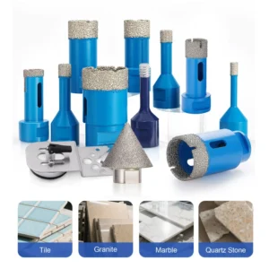 Diamond Core Drill Bit for Concrete Marble Masonry Drilling Alloy Steel M14 or 5/8″-11 Shank Customizable