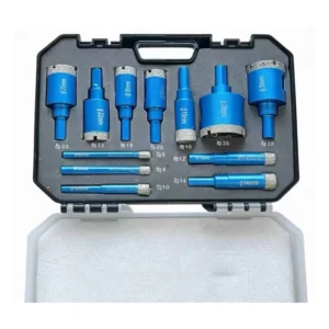 Diamond Electric Tile Hole Saw Set, 6-35mm Vacuum Brazed Core Drill Bit Kit for Ceramic and Stone Drilling
