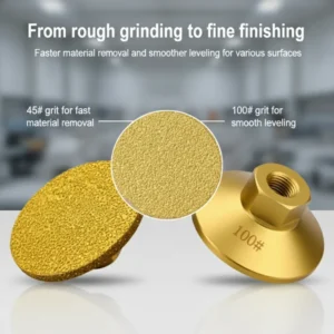 Diamond Grinding Wheel Semi Circular Head Edge Vacuum Brazing Abrasive Disc for Granite Marble Tools
