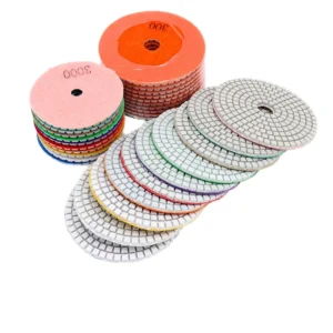 Diamond Industrial Grade 100 Grit Buffing Pads 10cm 4 Inch Wet Dry Durable for Granite Concrete Marble with Warranty ODM