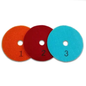 Diamond Polishing Disk 3 Step Granite Marble Tool With 100mm Sanding Pad Wool Buffing Pads For Concrete