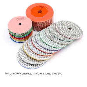 Diamond Polishing Pads 10cm 4 Inch Wet Dry Polish Grinding Wheels Durable Buffing Pads for Granite Concrete Marble OEM