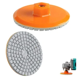 Diamond Polishing Pads 3 Inch Integrated M10 Backing Base Wet Dry Abrasive Disc for Marble Angle Grinder Polisher