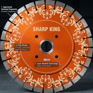 Diamond Sintered TCT Cutting Saw Blades for Concrete 16 Inch 5 Year Warranty