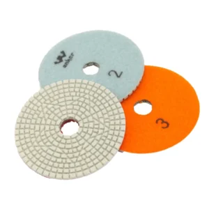 Diamond Tool Stone Polishing 3 Step Dry Wet 4 Inch Diamond Polishing Pads for Granite Marble Concrete