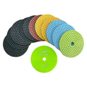 Diamond Wet Polishing Buffing Pads 4 Inch 100mm for Grinding Granite Marble Stone and Concrete Floors 30 3000 Grit OEM Customizable