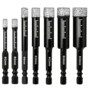 Dry Diamond Drill Bits Set for Granite Ceramic Marble Tile Stone Glass Hard Material Hex Shank Masonry Hole Saw Drill Bit 5 16mm
