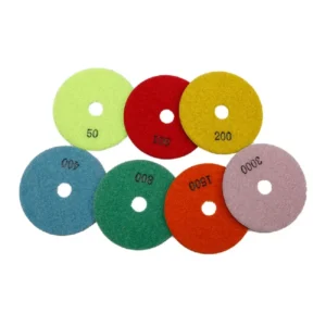 Dry Diamond Polishing and Buffing Pads for Granite Marble Quartz and Concrete Deburring 4 Inch Grit 50-3000
