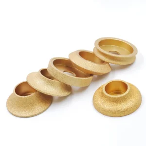 Dry Vacuum Brazed Diamond Grinding Wheel Demi-bullnose Edge Marble Edging Profile Grinding Disc