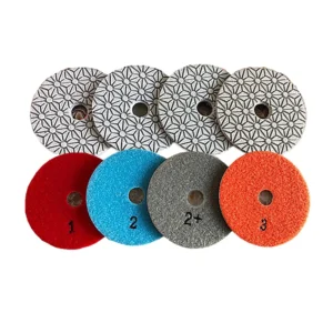Dry Wet Diamond 3 Step Polishing Pads Flexible for Quartz Marble Granite Stone