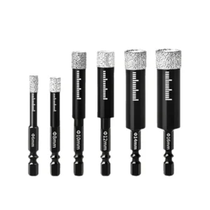 Durable High Quality Hex Shank Hole Saw Hex Shank Vacuum Brazed Diamond Dry Drill Bits Hole Saw Cutter for Marble Drilling