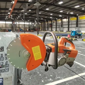 ECF350 Portable Concrete Saw 8500RPM Engine Speed 12.5kg Net Weight Handheld Masonry Cutter for Demolition Project