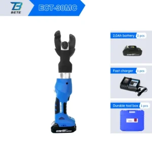 ECT 30MC 6T Battery Mini Hydraulic Cable Cutter 360 Rotate Scissor Head OLED 300mm2 Bare Conductor Cordless