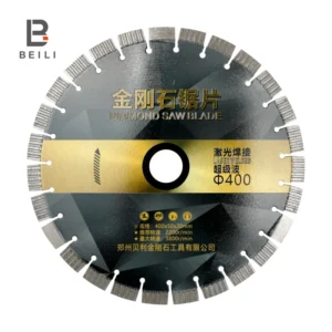 Enhanced Durability 400mm Segmental Saw Blade Diamond Disc with protection Teeth for Concrete Sawing Cutter
