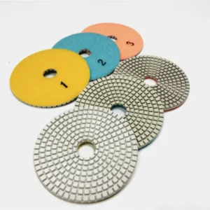 Factory 3 Steps Diamond Wet Dry Polishing Pad Color Coded Grit Flexible Resin Polishing Wheel for Stone Floor Tile