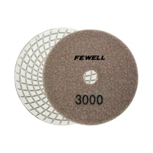Factory 4 Inch Wet Flexible Diamond Polishing Pads 100mm 3000# for Concrete Granite Marble Stone Floor Polishing
