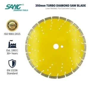 Factory Direct Cutting 16 Inches 350mm Turbo Segment Laser Welding Long Working Life Diamond Saw Blades for Concrete
